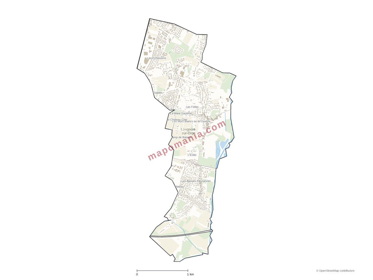 Carte de Longpont-sur-Orge à personnaliser