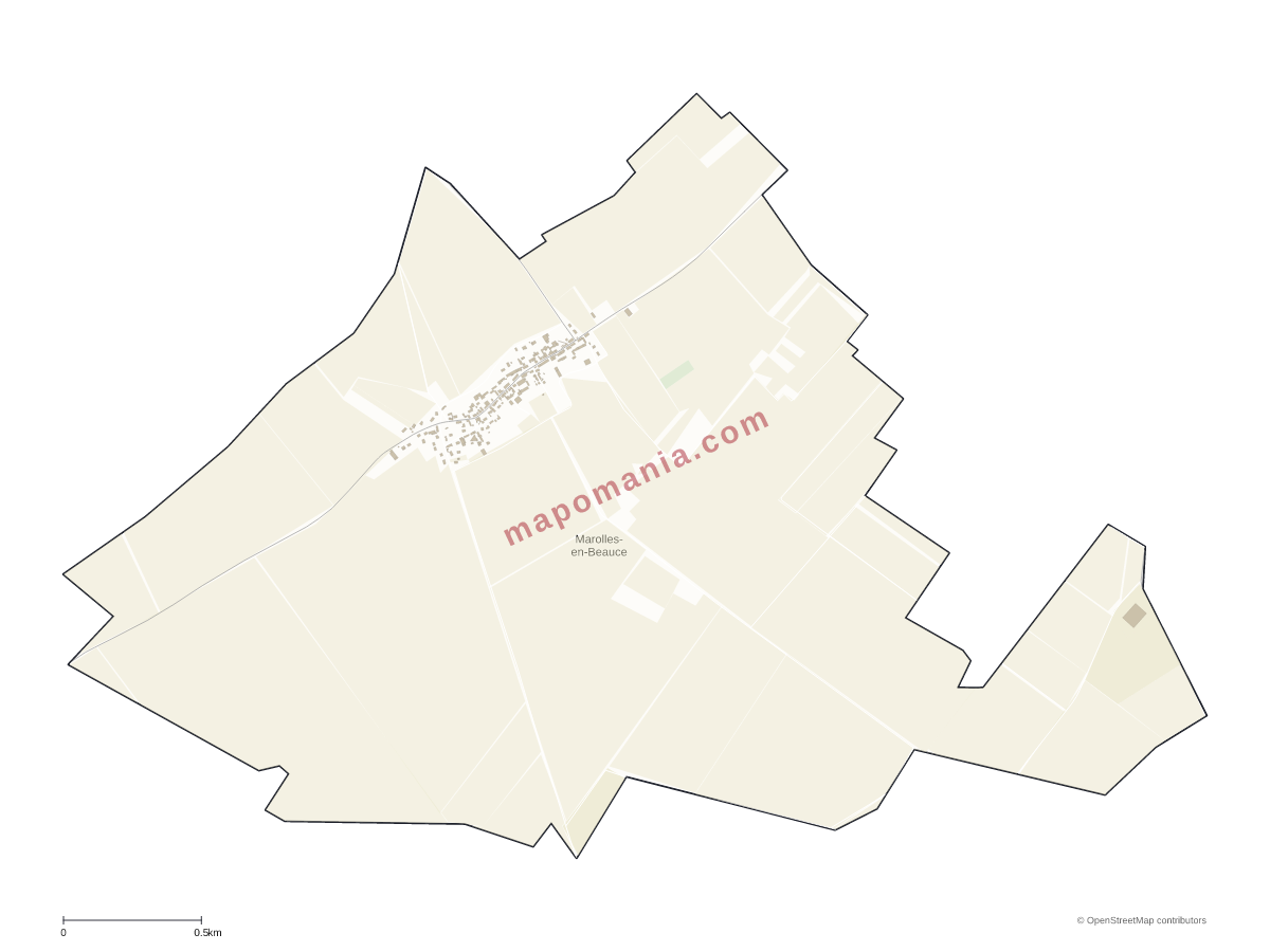 Carte de Marolles-en-Beauce à personnaliser