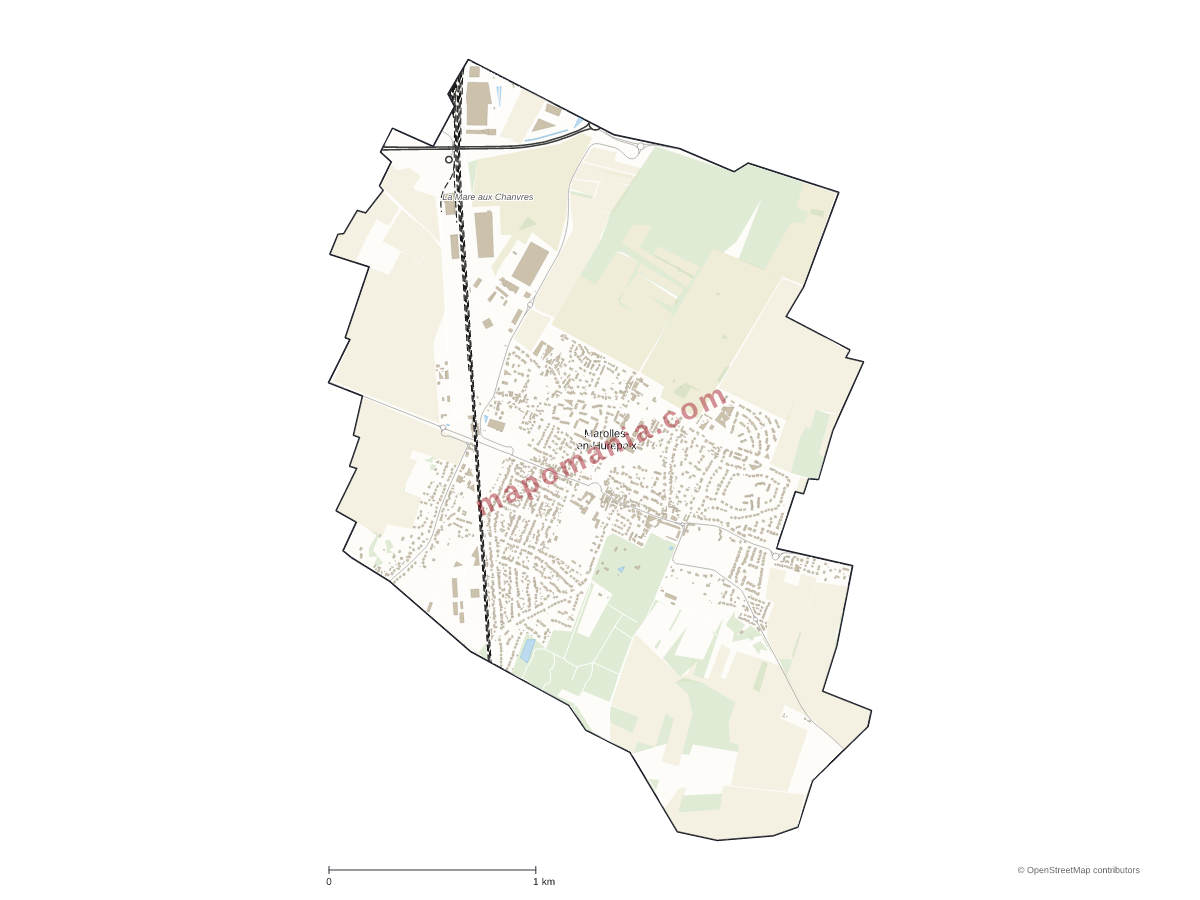 Carte de Marolles-en-Hurepoix à personnaliser