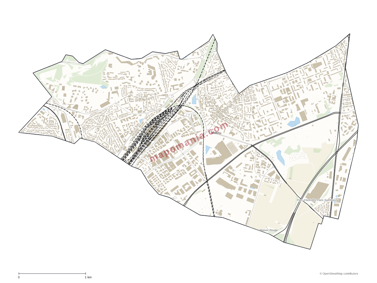 Carte de Massy à personnaliser