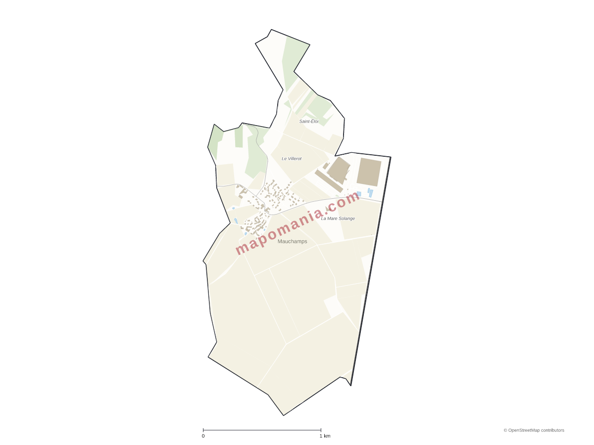 Carte de Mauchamps à personnaliser