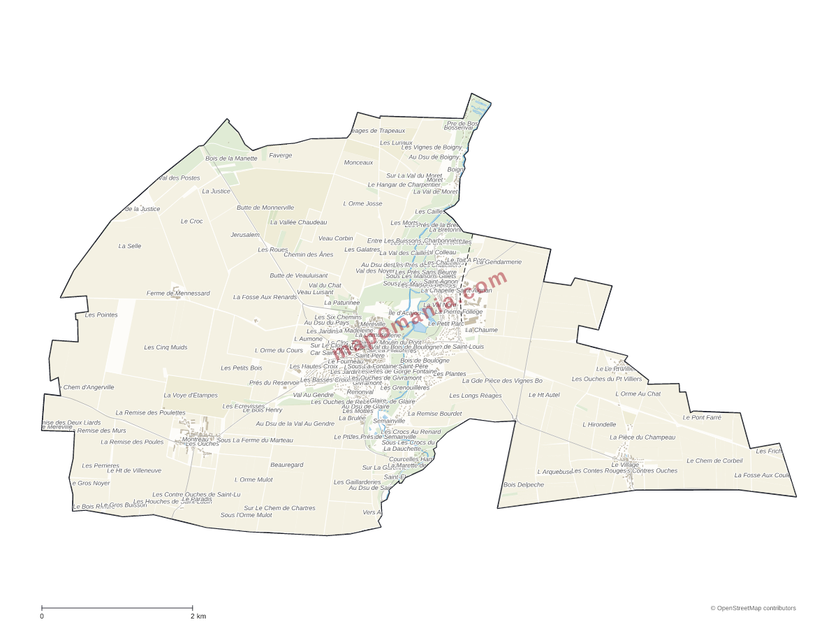 Carte de Le Mérévillois à personnaliser