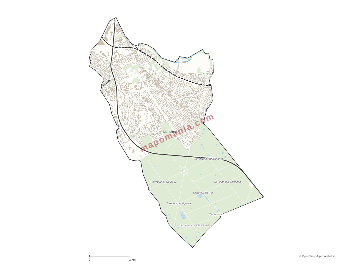 Carte de Montgeron à personnaliser