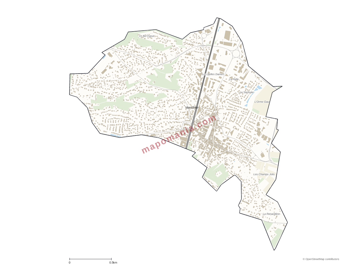 Carte de Montlhéry à personnaliser