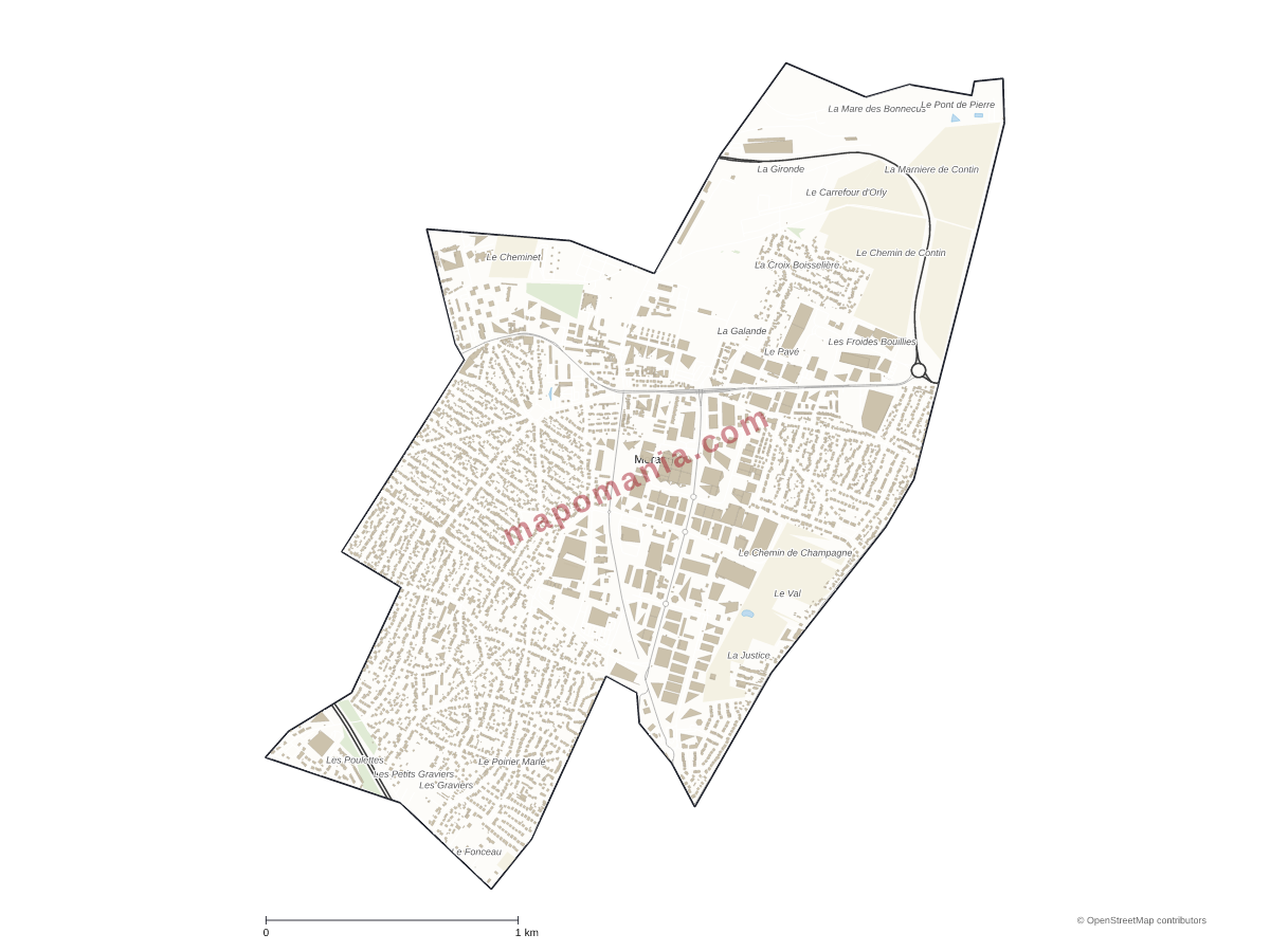 Carte de Morangis à personnaliser