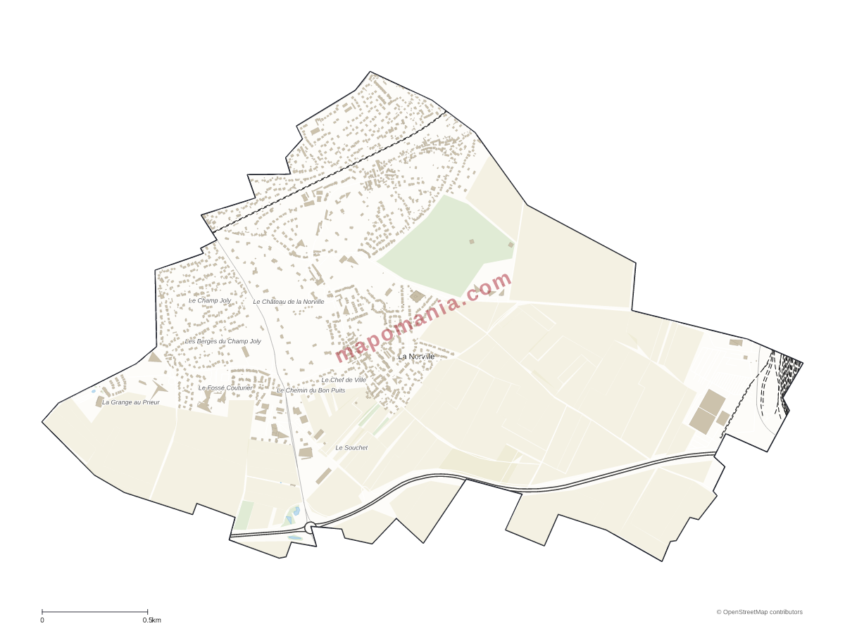Carte de La Norville à personnaliser