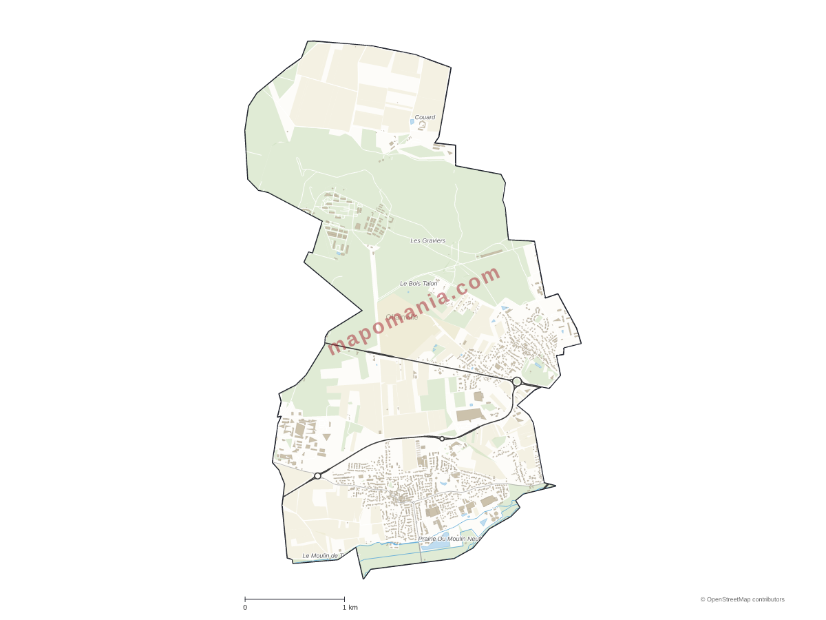 Carte de Ollainville à personnaliser