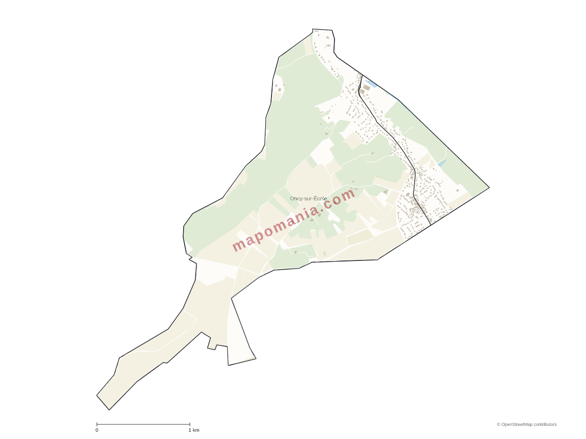 Carte de Oncy-sur-École à personnaliser