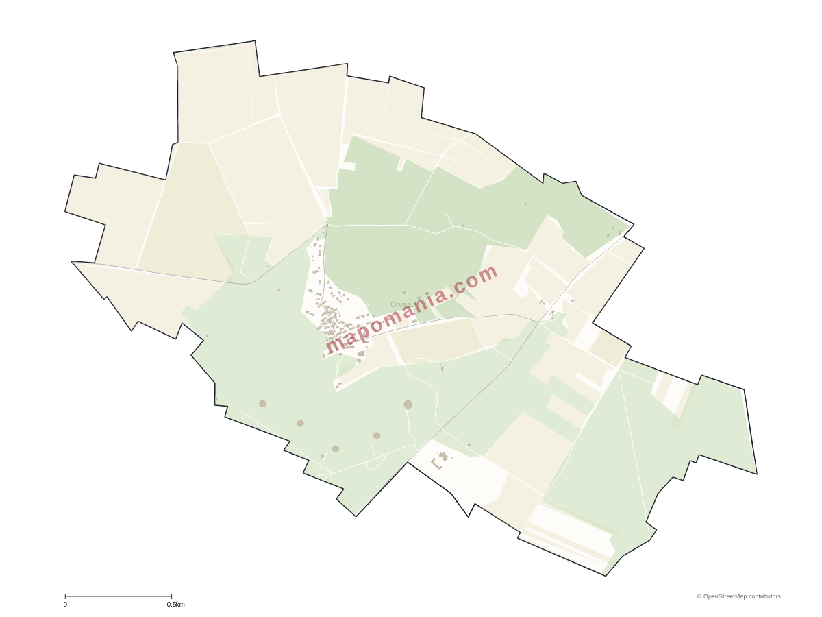 Carte de Orveau à personnaliser