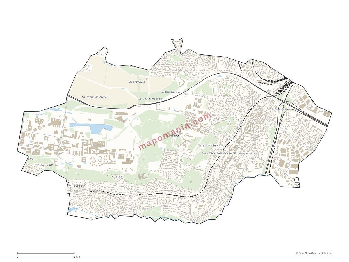 Carte de Palaiseau à personnaliser