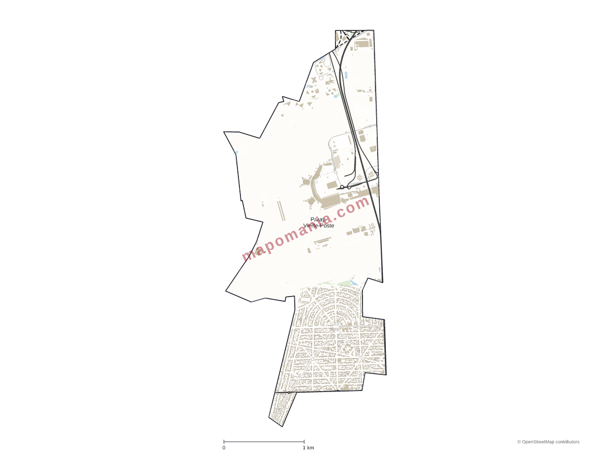 Carte de Paray-Vieille-Poste à personnaliser