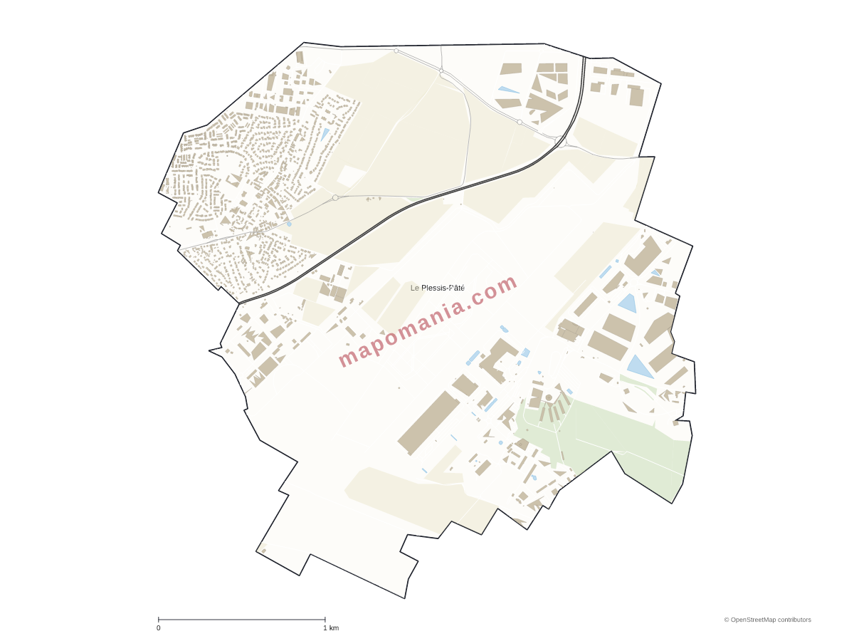 Carte de Le Plessis-Pâté à personnaliser