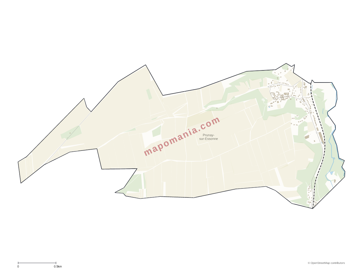 Carte de Prunay-sur-Essonne à personnaliser
