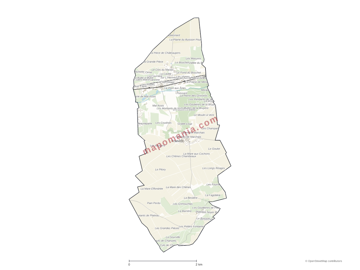 Carte de Roinville à personnaliser