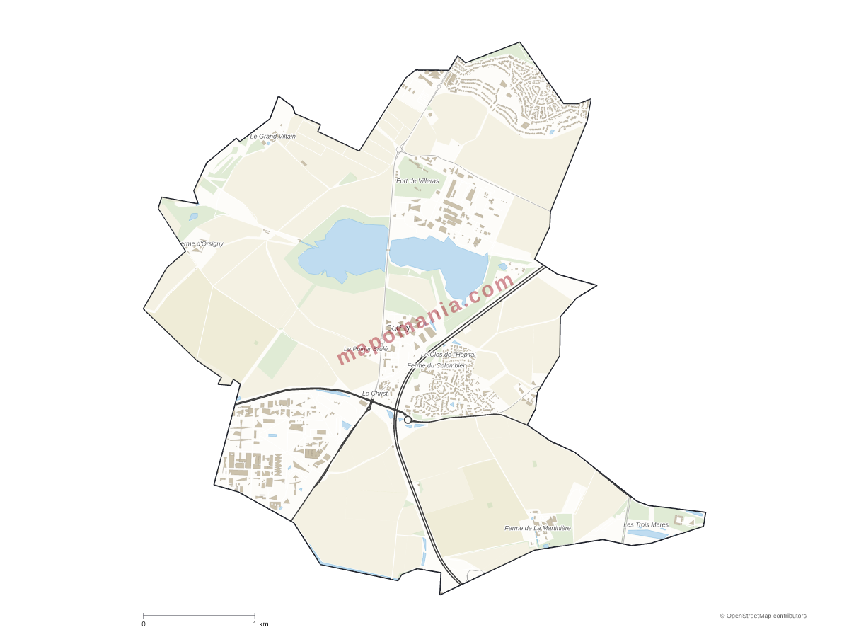 Carte de Saclay à personnaliser