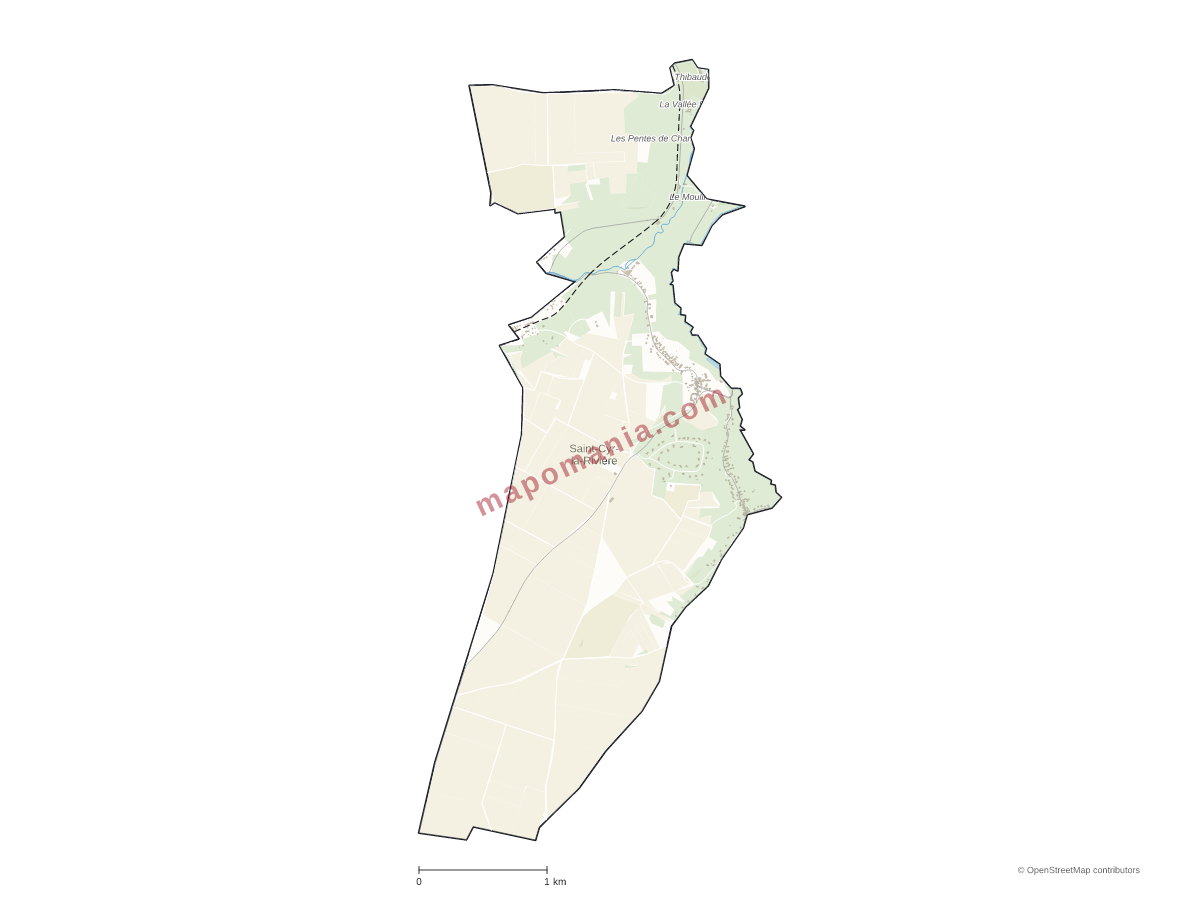 Carte de Saint-Cyr-la-Rivière à personnaliser