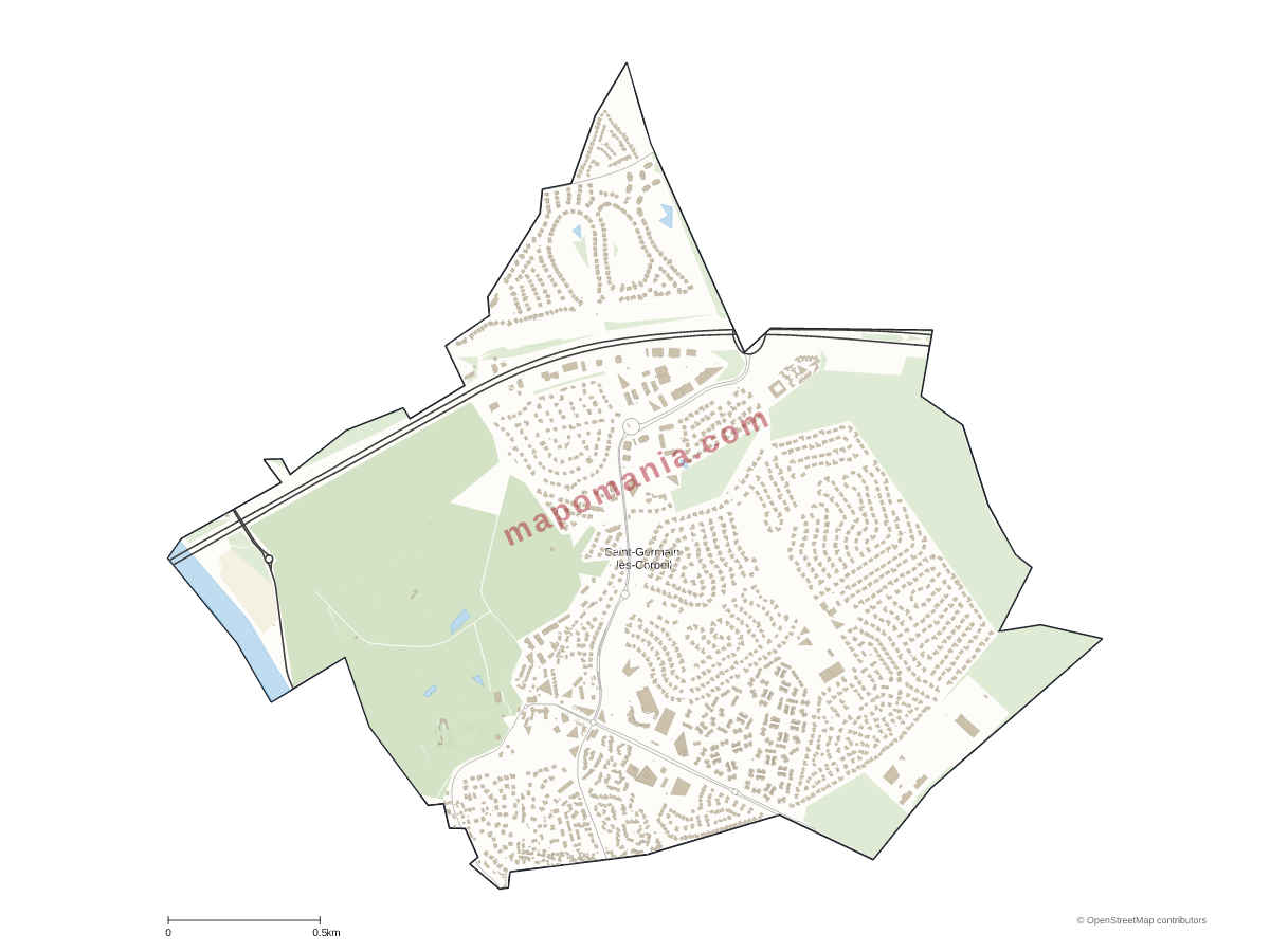 Carte de Saint-Germain-lès-Corbeil à personnaliser
