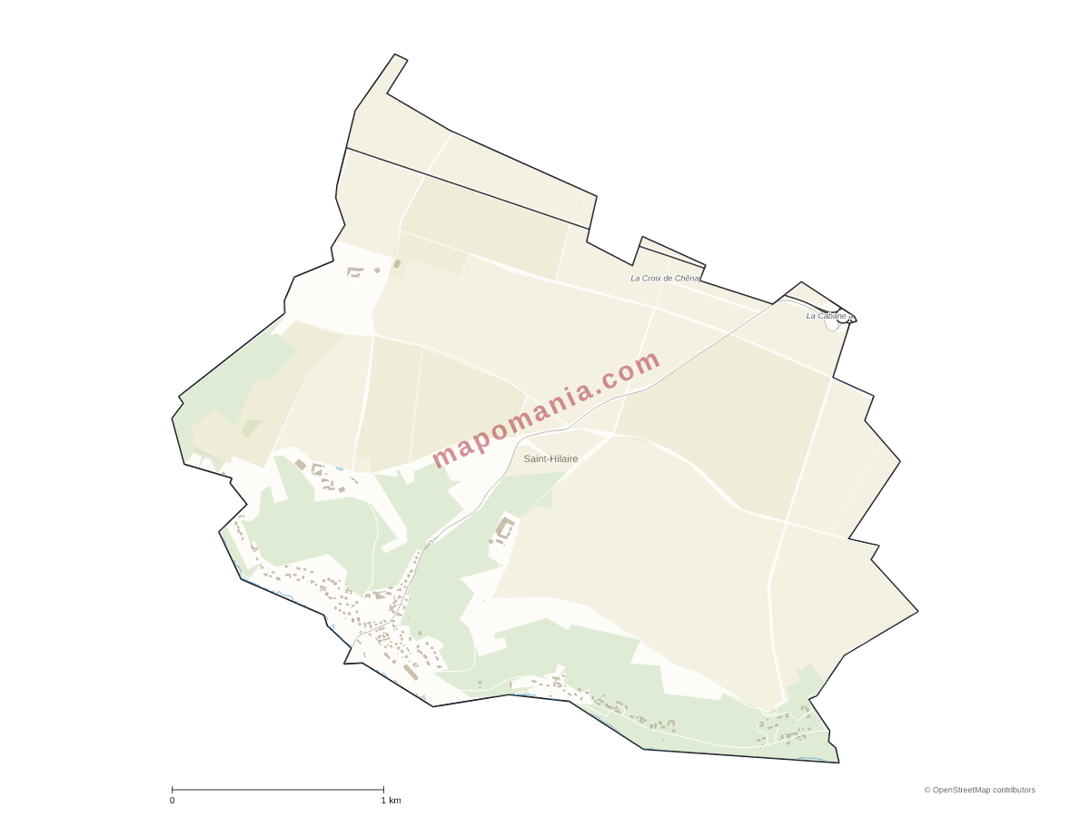 Carte de Saint-Hilaire à personnaliser