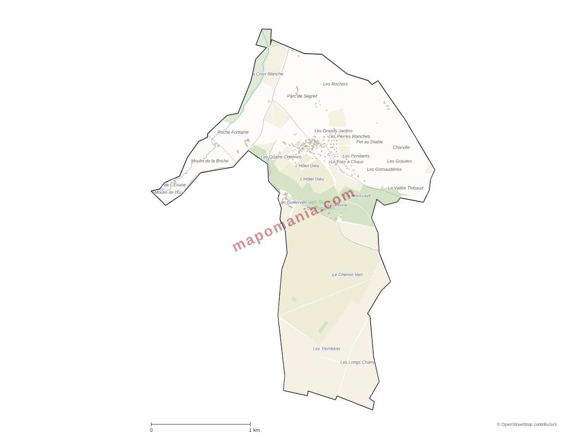 Carte de Saint-Sulpice-de-Favières à personnaliser