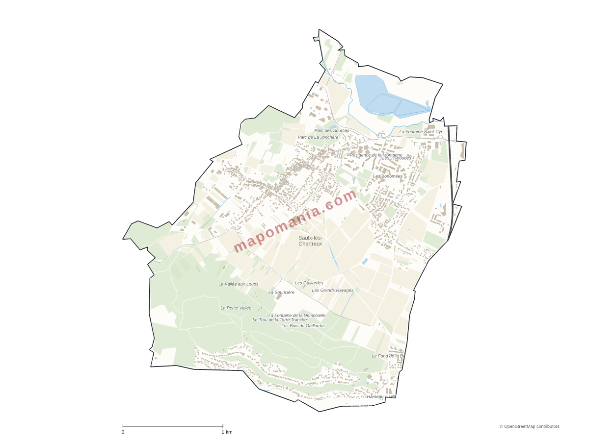 Carte de Saulx-les-Chartreux à personnaliser