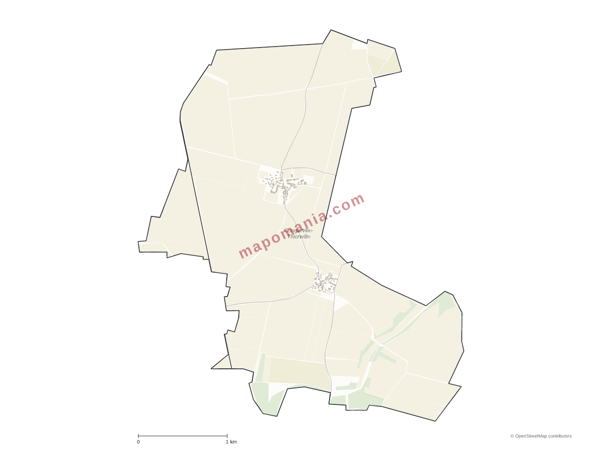 Carte de Congerville-Thionville à personnaliser
