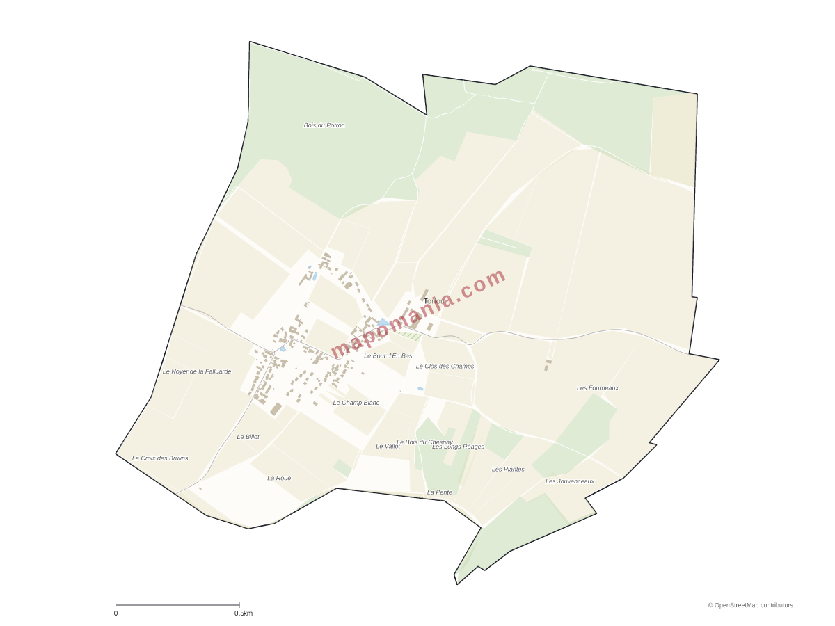 Carte de Torfou à personnaliser