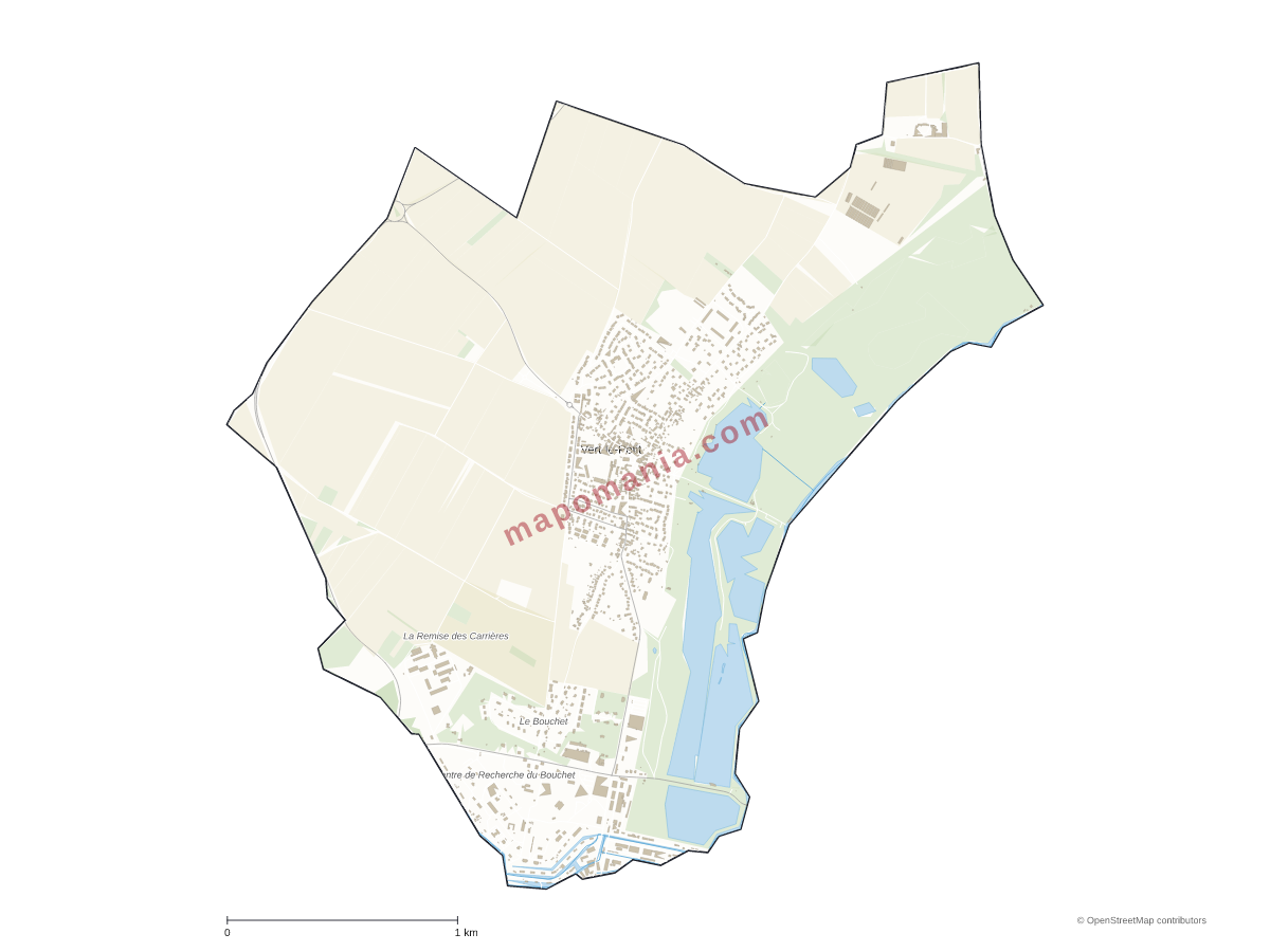 Carte de Vert-le-Petit à personnaliser