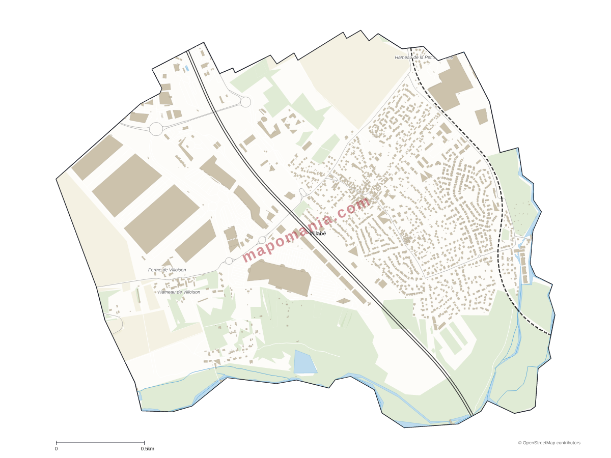 Carte de Villabé à personnaliser