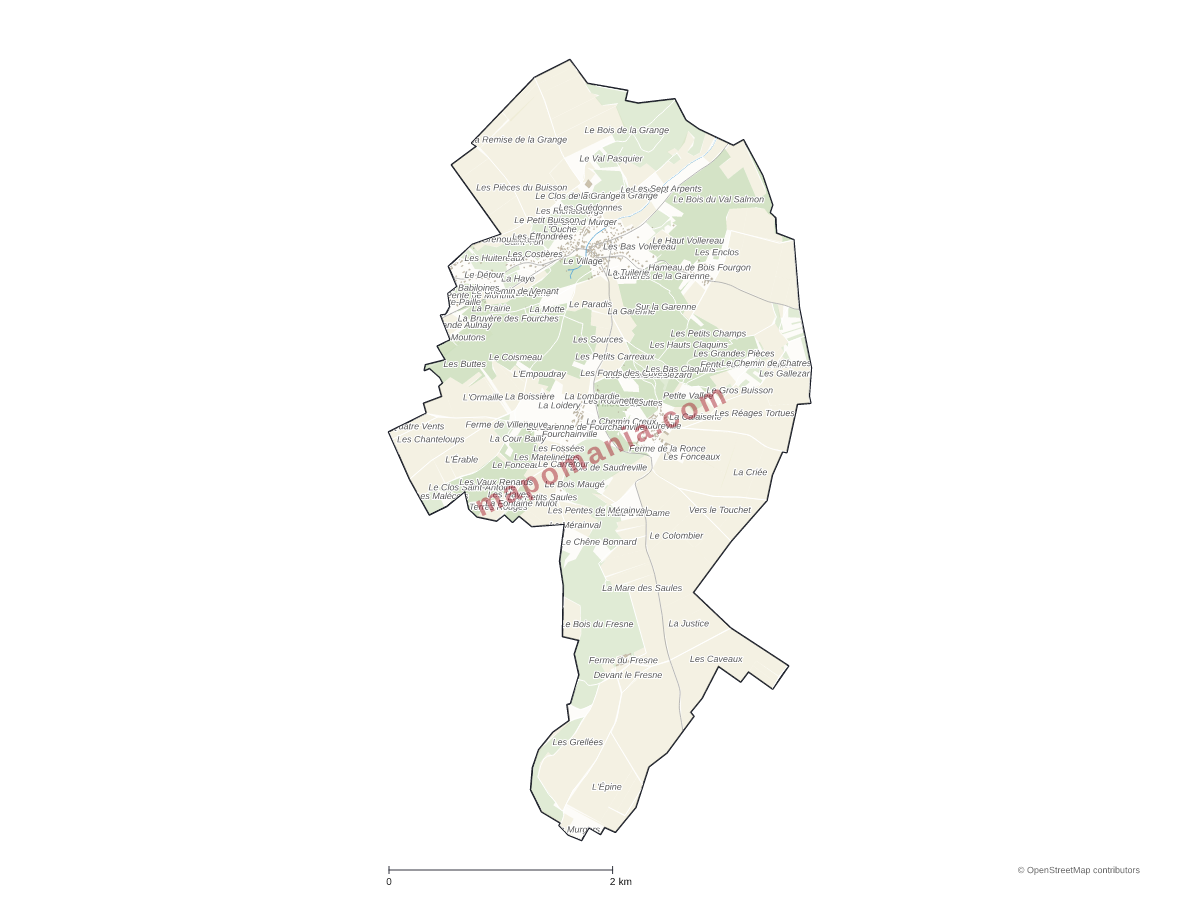 Carte de Villeconin à personnaliser