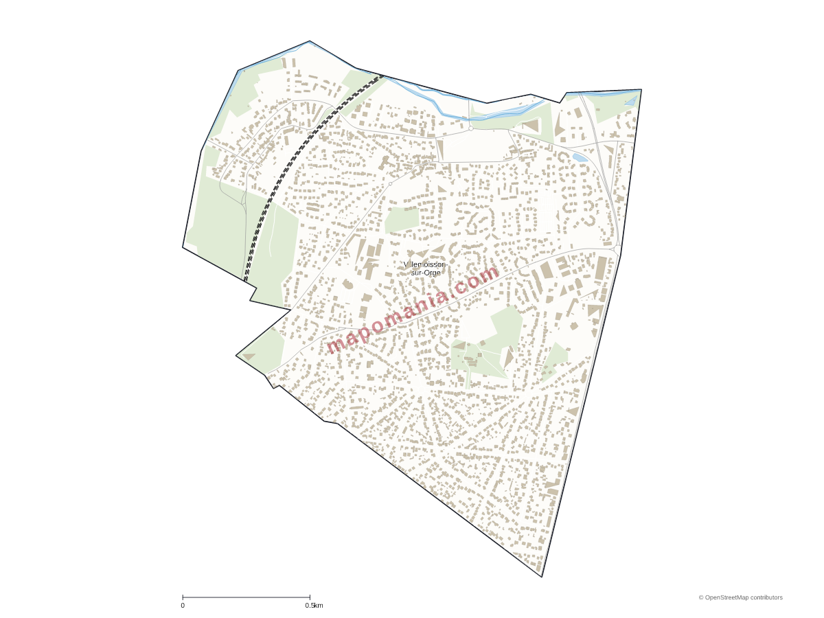 Carte de Villemoisson-sur-Orge à personnaliser
