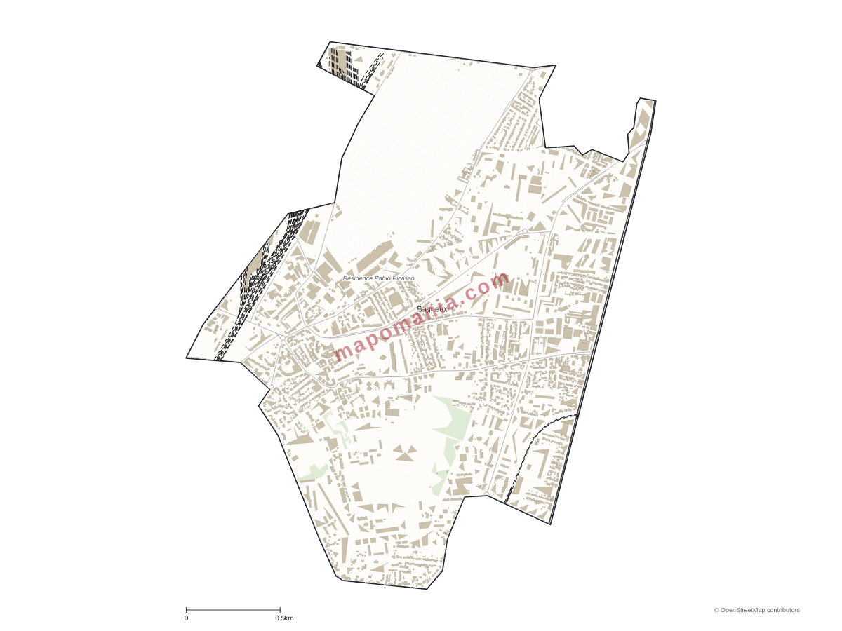 Carte de Bagneux à personnaliser