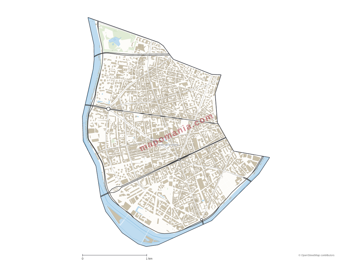 Carte de Boulogne-Billancourt à personnaliser