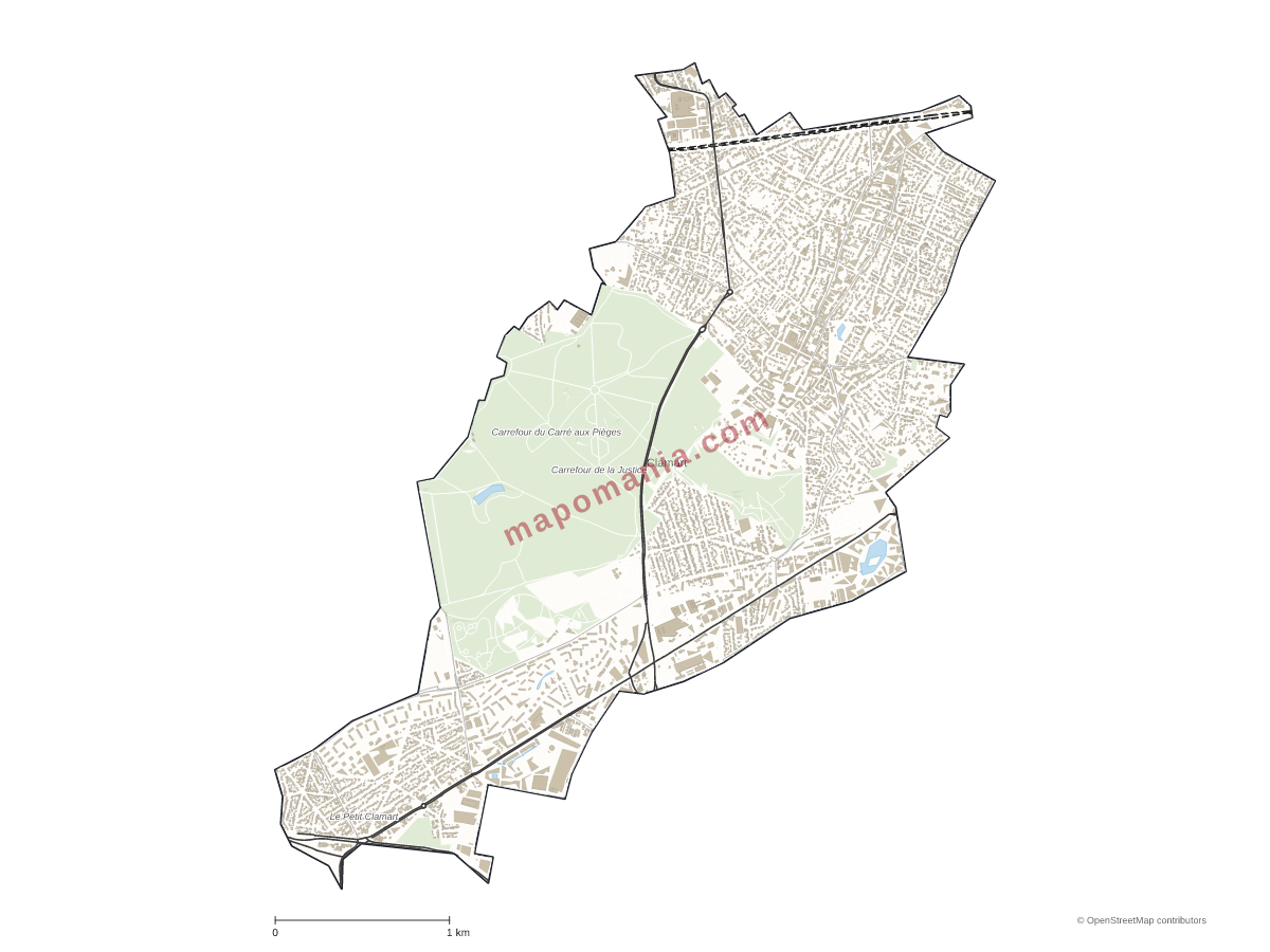 Carte de Clamart à personnaliser
