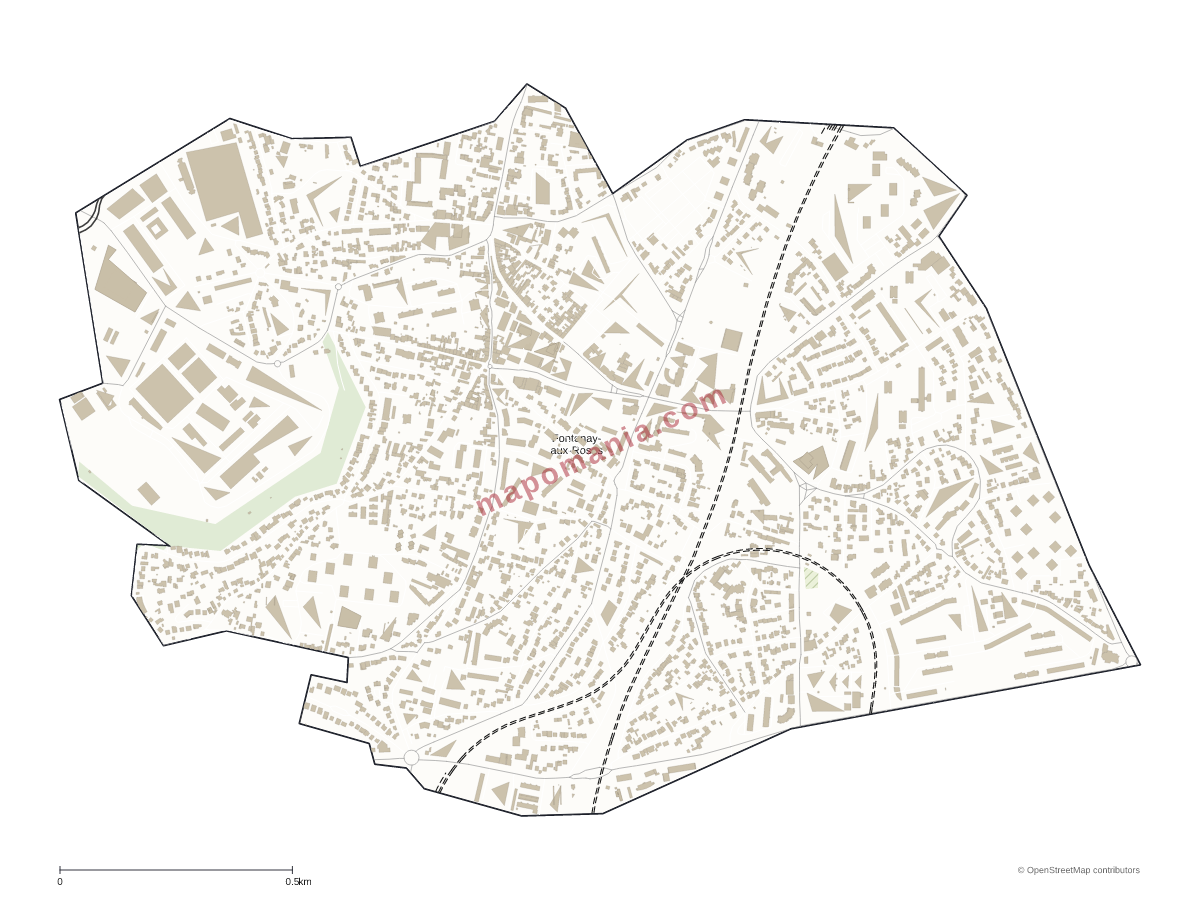 Carte de Fontenay-aux-Roses à personnaliser