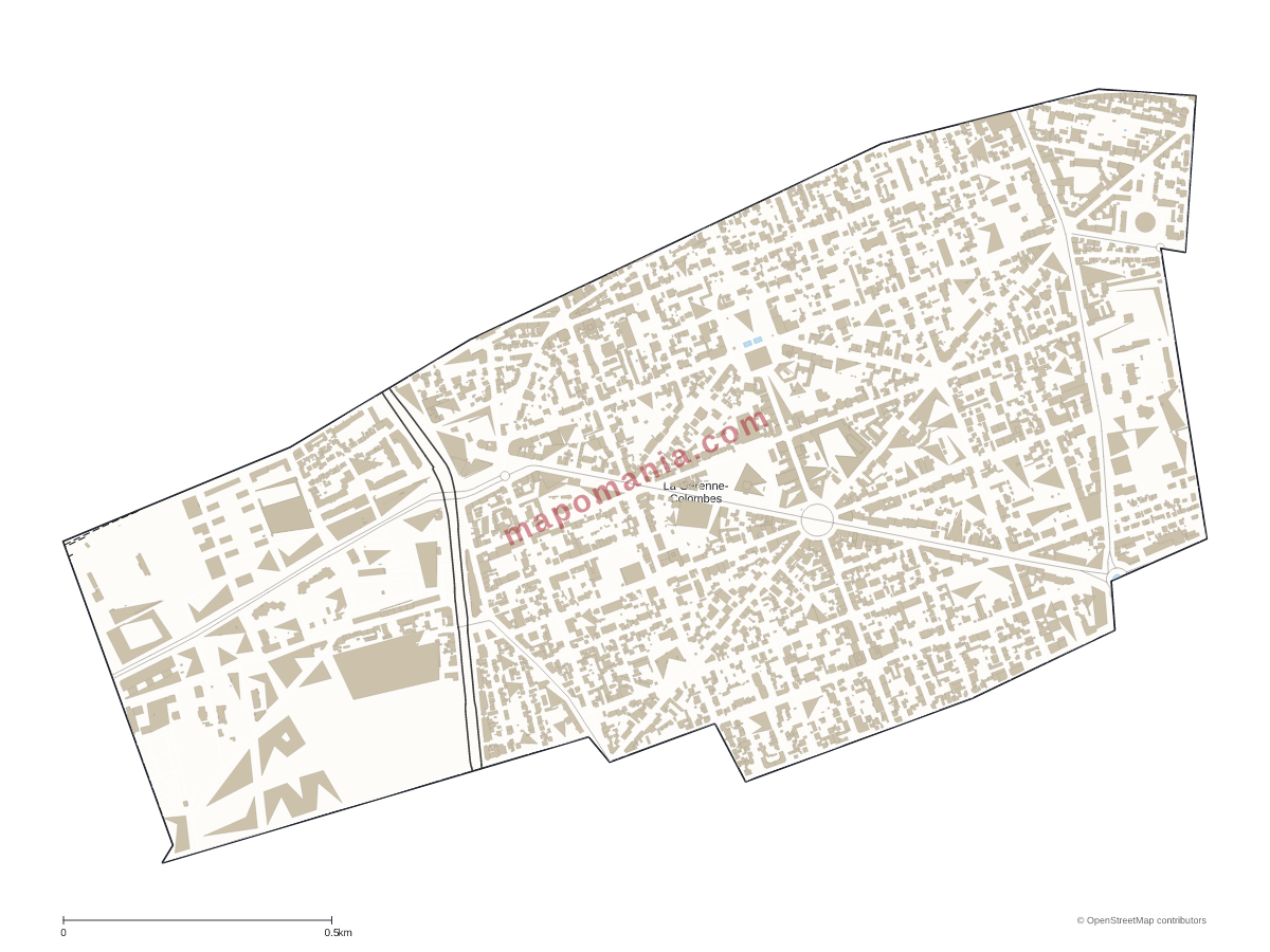 Carte de La Garenne-Colombes à personnaliser