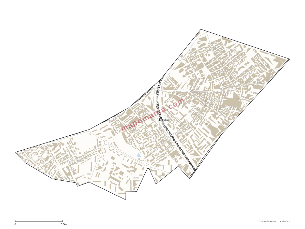 Carte de Malakoff à personnaliser