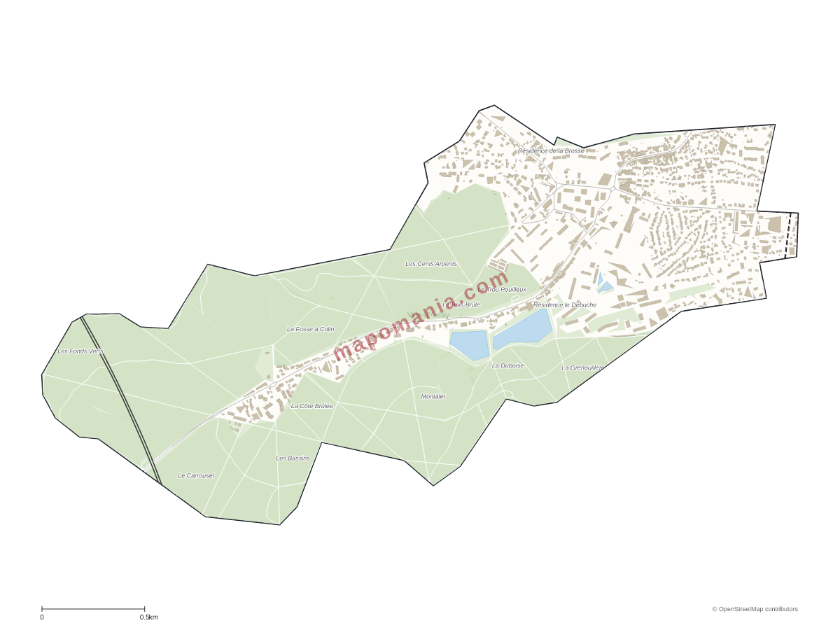 Carte de Ville-d'Avray à personnaliser