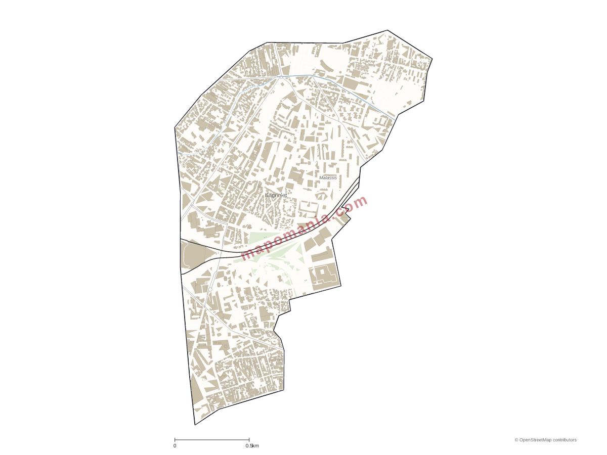 Carte de Bagnolet à personnaliser
