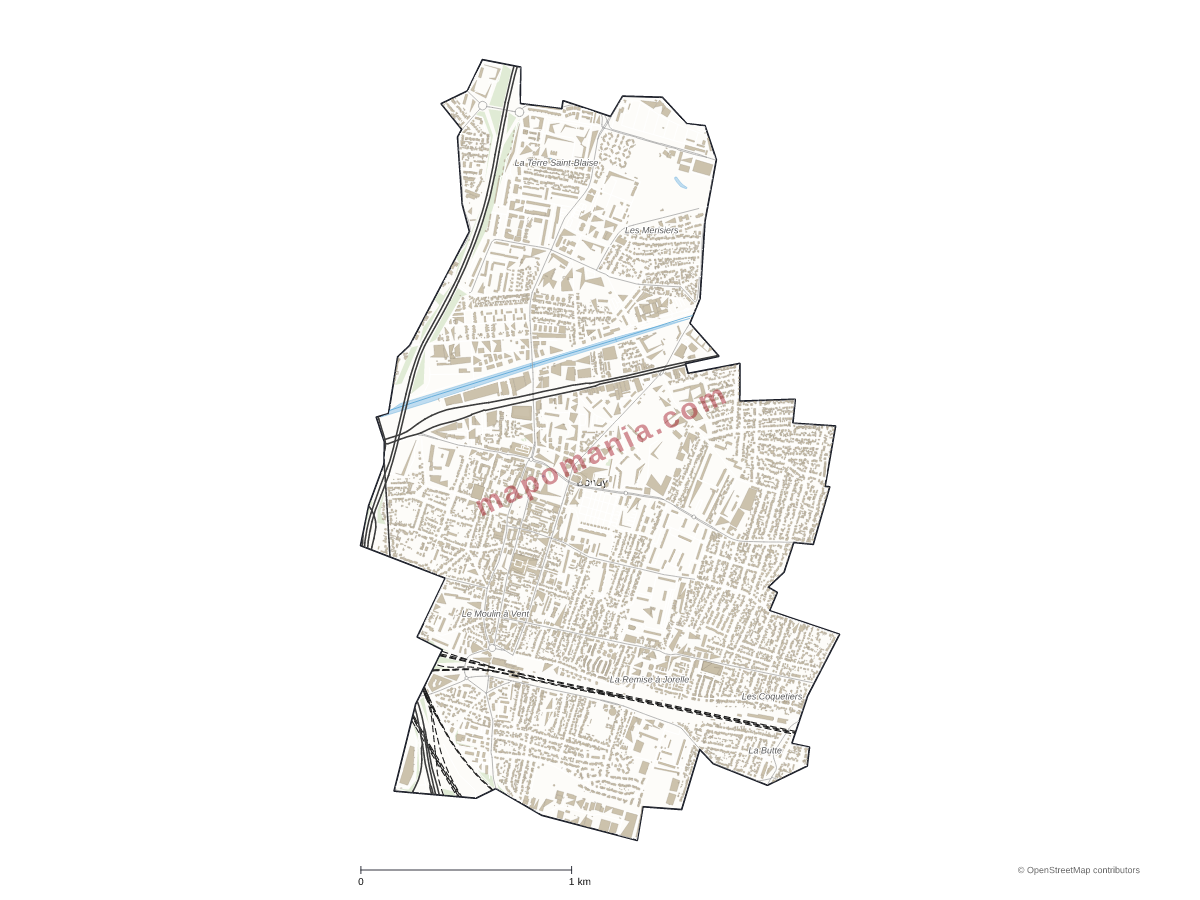 Carte de Bondy à personnaliser