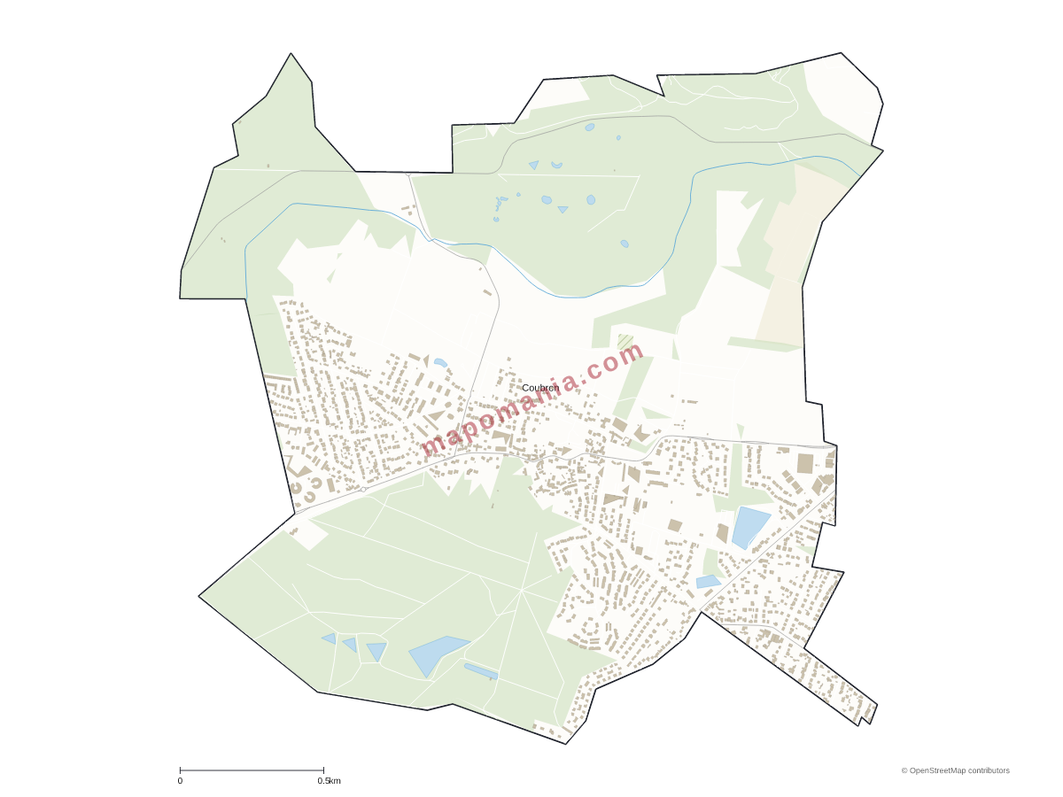 Carte de Coubron à personnaliser