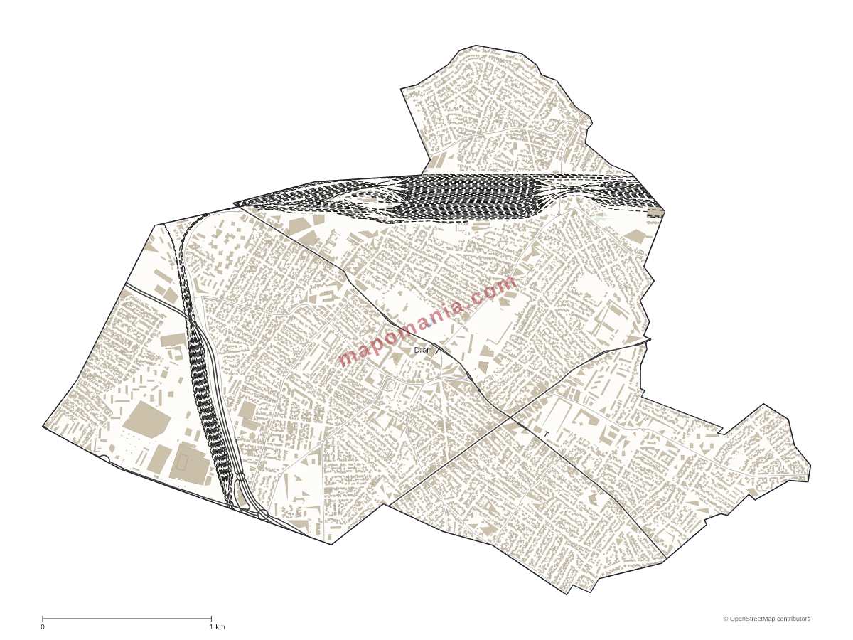 Carte de Drancy à personnaliser