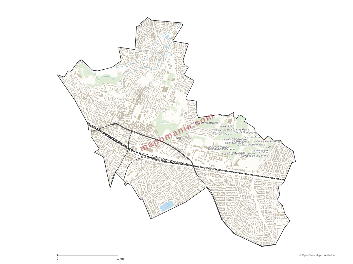 Carte de Gagny à personnaliser