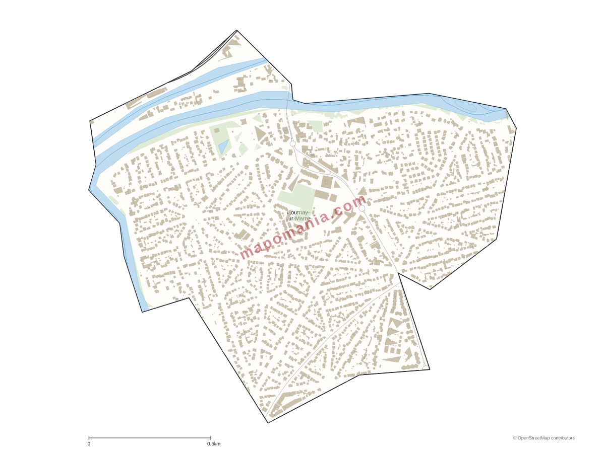 Carte de Gournay-sur-Marne à personnaliser