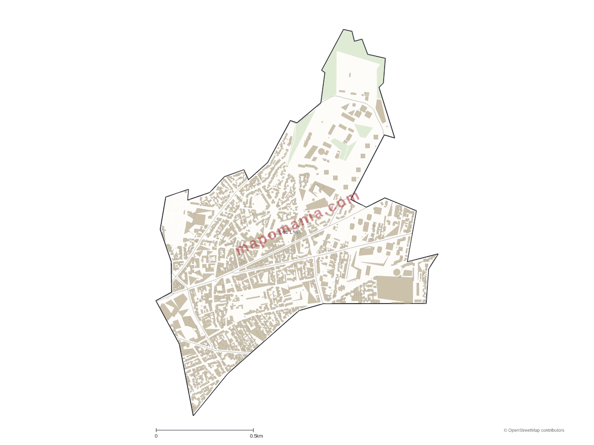 Carte de Les Lilas à personnaliser