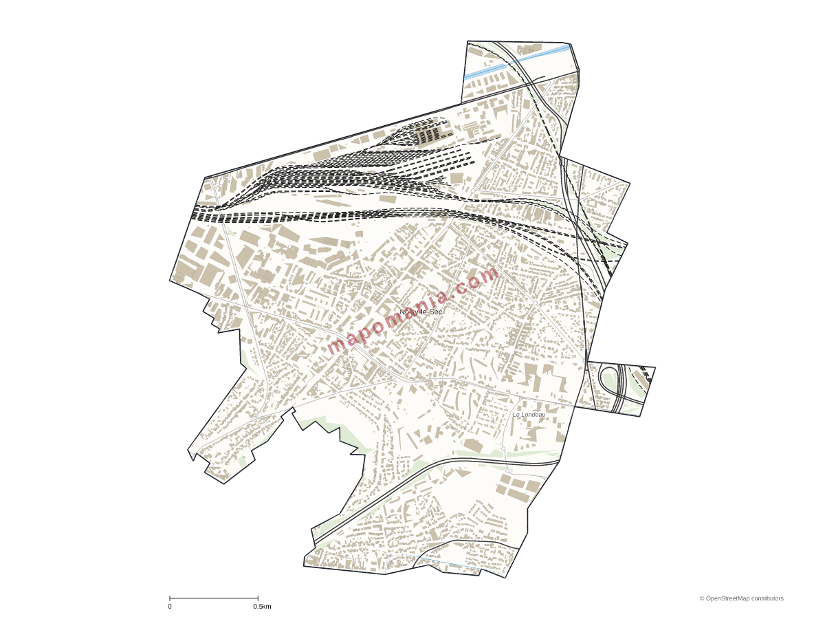 Carte de Noisy-le-Sec à personnaliser