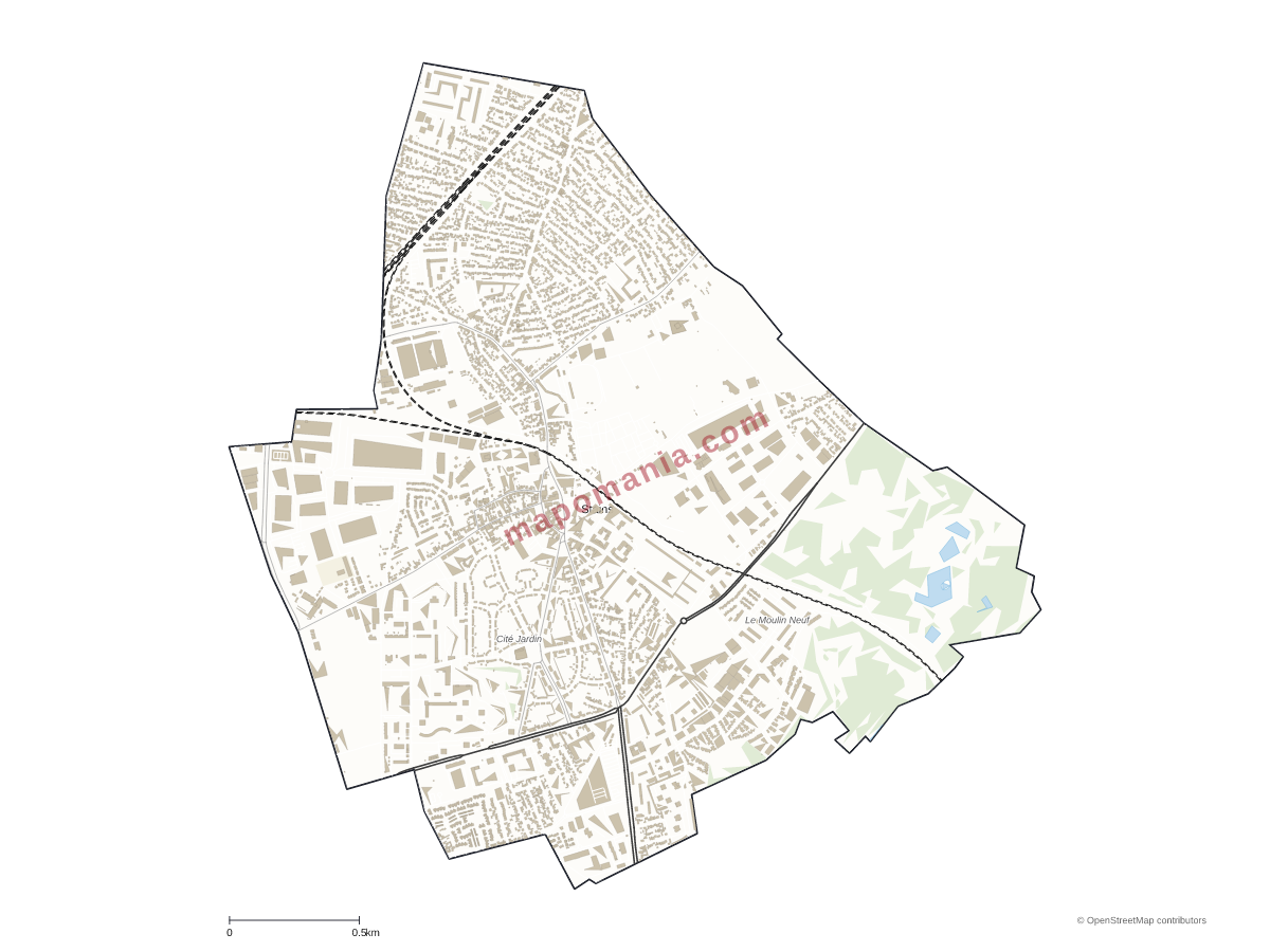 Carte de Stains à personnaliser