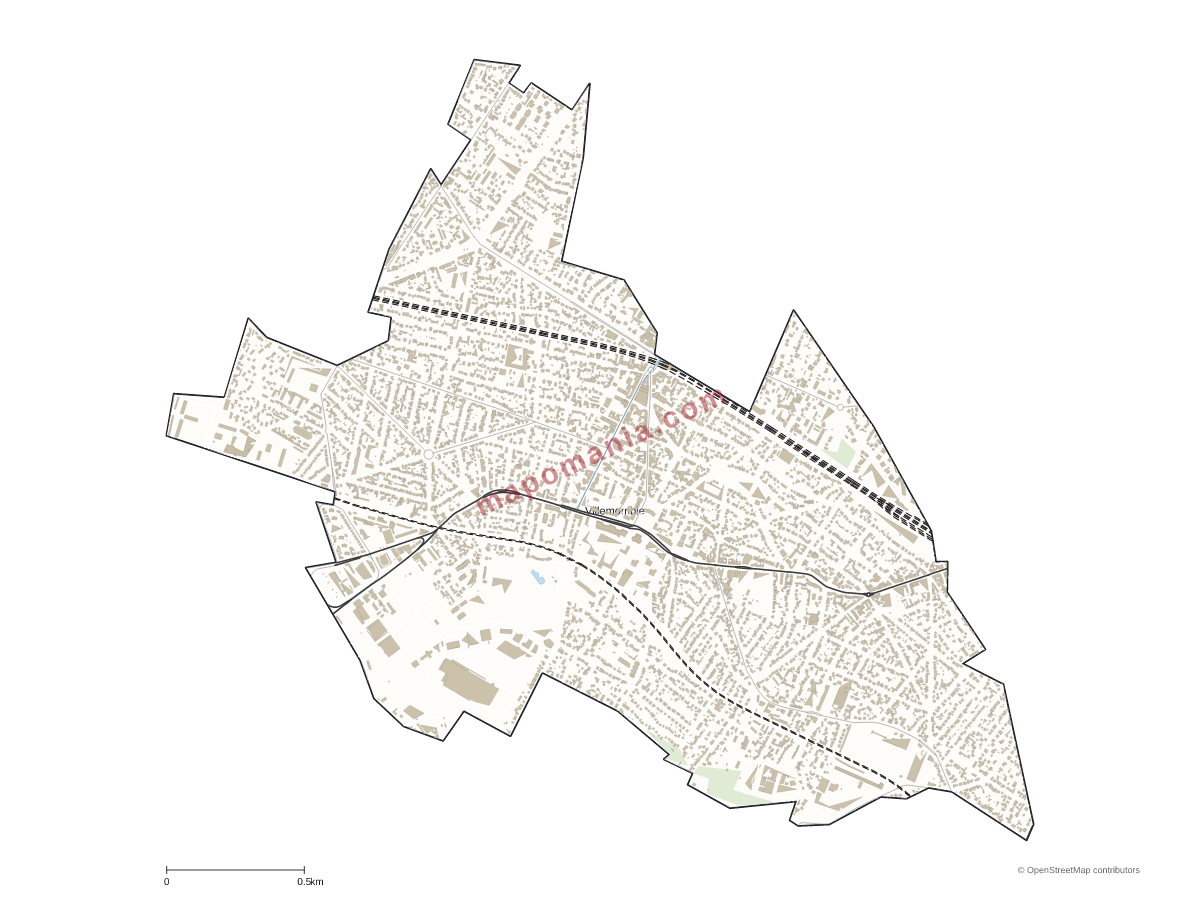 Carte de Villemomble à personnaliser