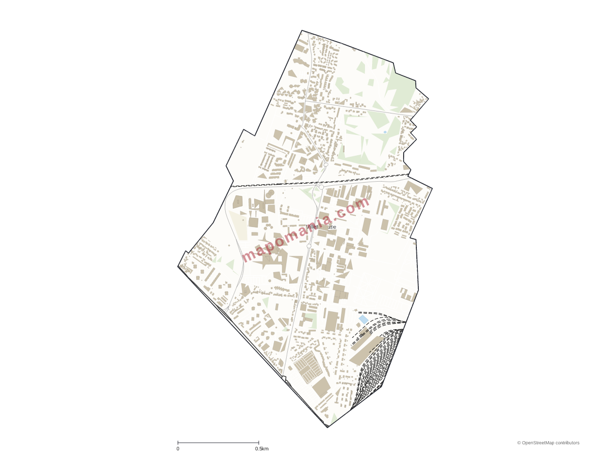 Carte de Villetaneuse à personnaliser