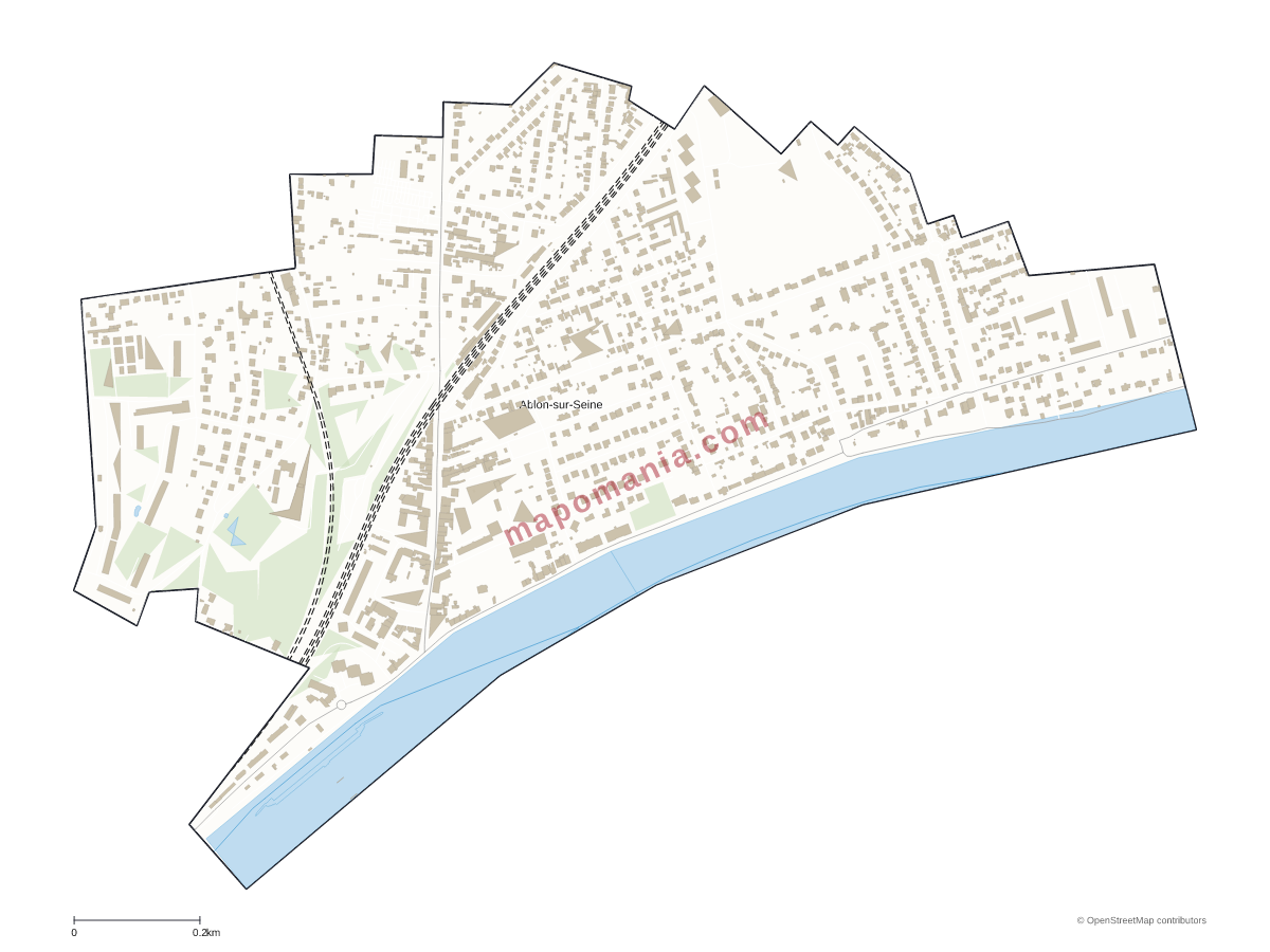 Carte de Ablon-sur-Seine à personnaliser