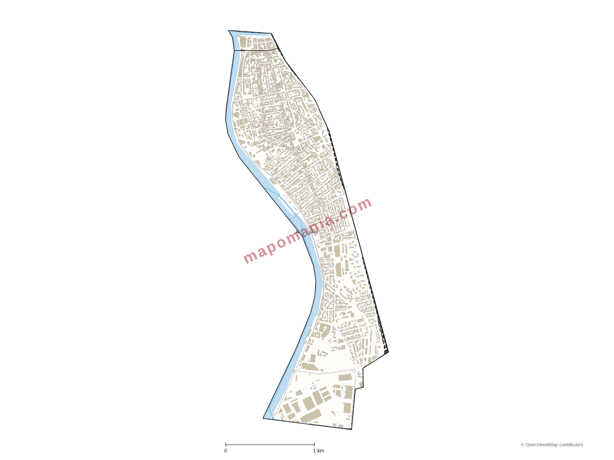 Carte de Alfortville à personnaliser